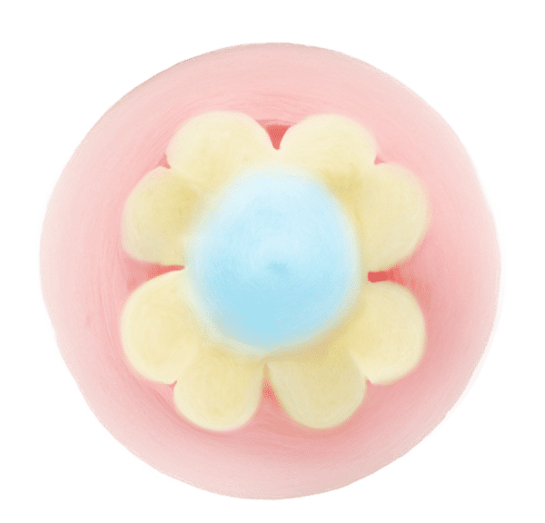 cotton candy in flower shape