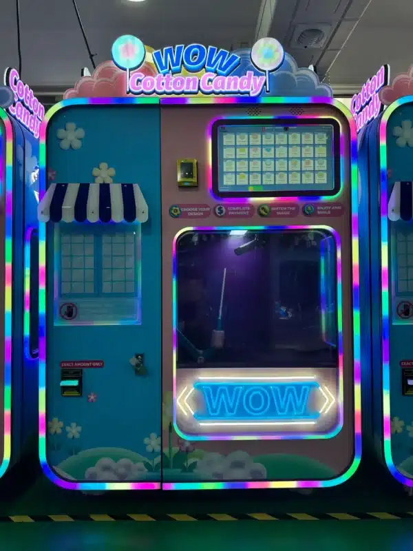 cotton candy machine with colorful lights